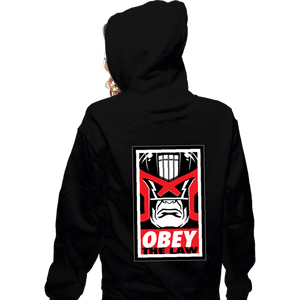 Daily_Deal_Shirts Zippered Hoodies, Unisex / Small / Black Obey The Law