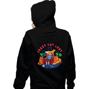 Daily_Deal_Shirts Zippered Hoodies, Unisex / Small / Black Cat Lady