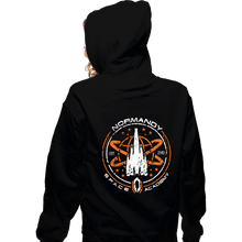 Load image into Gallery viewer, Secret_Shirts Zippered Hoodies, Unisex / Small / Black Normandy Space Academy
