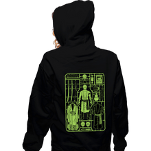 Load image into Gallery viewer, Daily_Deal_Shirts Zippered Hoodies, Unisex / Small / Black Zoro Model Sprue
