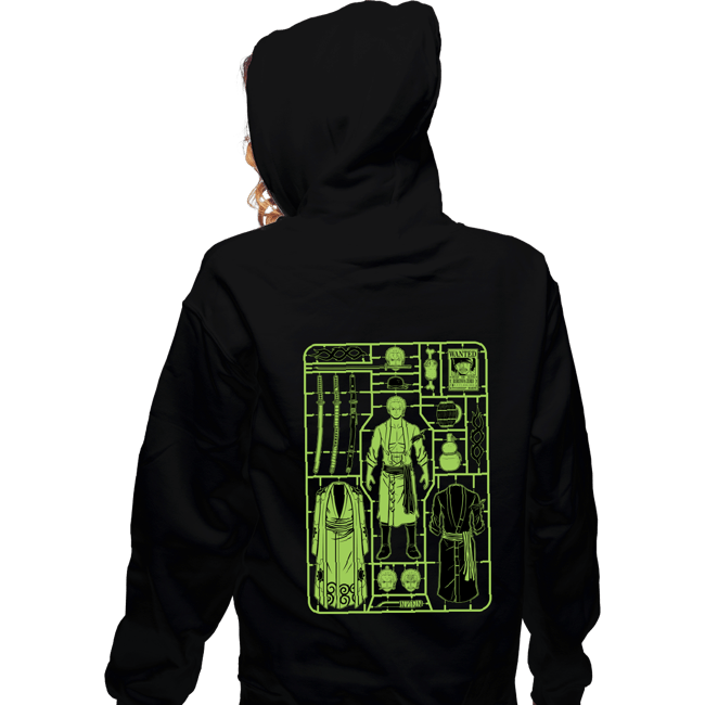 Daily_Deal_Shirts Zippered Hoodies, Unisex / Small / Black Zoro Model Sprue