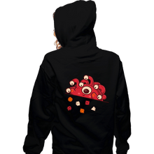 Load image into Gallery viewer, Daily_Deal_Shirts Zippered Hoodies, Unisex / Small / Black Cute Tyrant Dice
