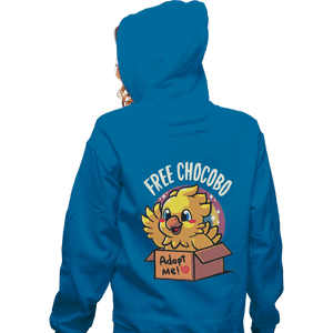 Shirts Pullover Hoodies, Unisex / Small / Sapphire Adopt A Chocobo