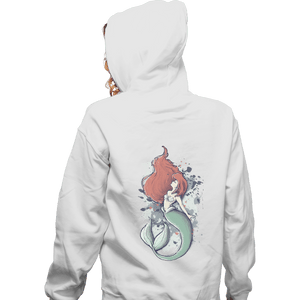 Shirts Zippered Hoodies, Unisex / Small / White The Mermaid