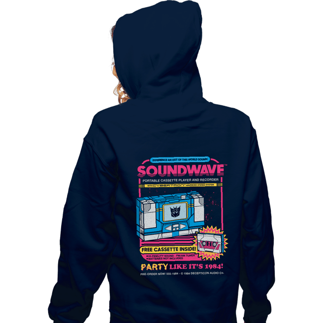Secret_Shirts Zippered Hoodies, Unisex / Small / Navy Pump Up The Volume