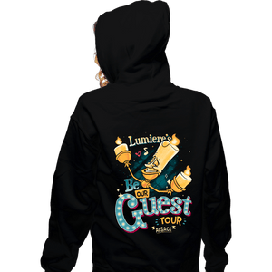 Daily_Deal_Shirts Zippered Hoodies, Unisex / Small / Black Be Our Guest Tour