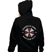 Load image into Gallery viewer, Daily_Deal_Shirts Zippered Hoodies, Unisex / Small / Black Welcome To Raccoon City
