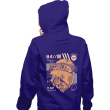 Load image into Gallery viewer, Shirts Zippered Hoodies, Unisex / Small / Violet Robo Head
