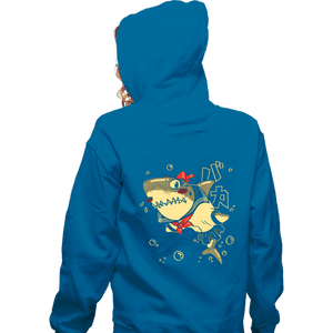 Shirts Zippered Hoodies, Unisex / Small / Royal Blue Tsundere Shark