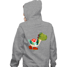 Load image into Gallery viewer, Shirts Zippered Hoodies, Unisex / Small / Sports Grey The Very Hungry Dinosaur
