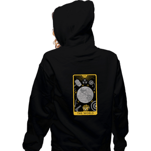 Shirts Zippered Hoodies, Unisex / Small / Black Tarot The World