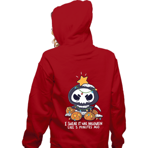 Secret_Shirts Zippered Hoodies, Unisex / Small / Red Christmas Reaper