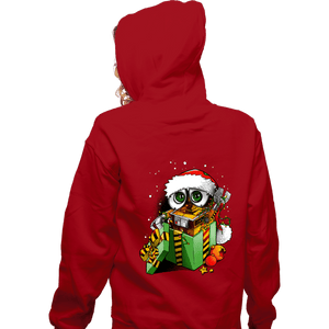 Daily_Deal_Shirts Zippered Hoodies, Unisex / Small / Red Christmas Robot