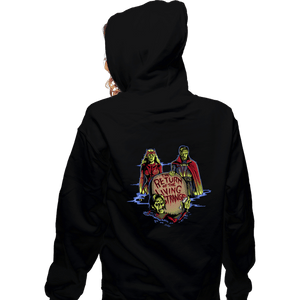 Daily_Deal_Shirts Zippered Hoodies, Unisex / Small / Black The Living Strange
