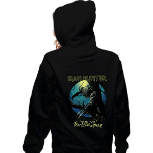 Daily_Deal_Shirts Zippered Hoodies, Unisex / Small / Black The Iron Hunter