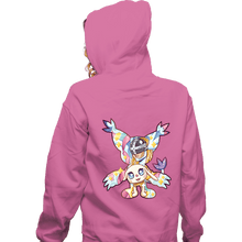 Load image into Gallery viewer, Shirts Zippered Hoodies, Unisex / Small / Red Magical Silhouettes - Gatomon
