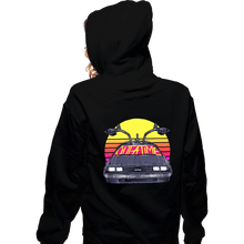 Load image into Gallery viewer, Secret_Shirts Zippered Hoodies, Unisex / Small / Black 80s Outatime
