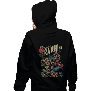 Shirts Zippered Hoodies, Unisex / Small / Black The Incredible Raph