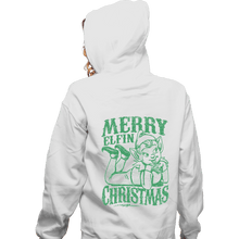 Load image into Gallery viewer, Shirts Zippered Hoodies, Unisex / Small / White Merry Elfin Christmas
