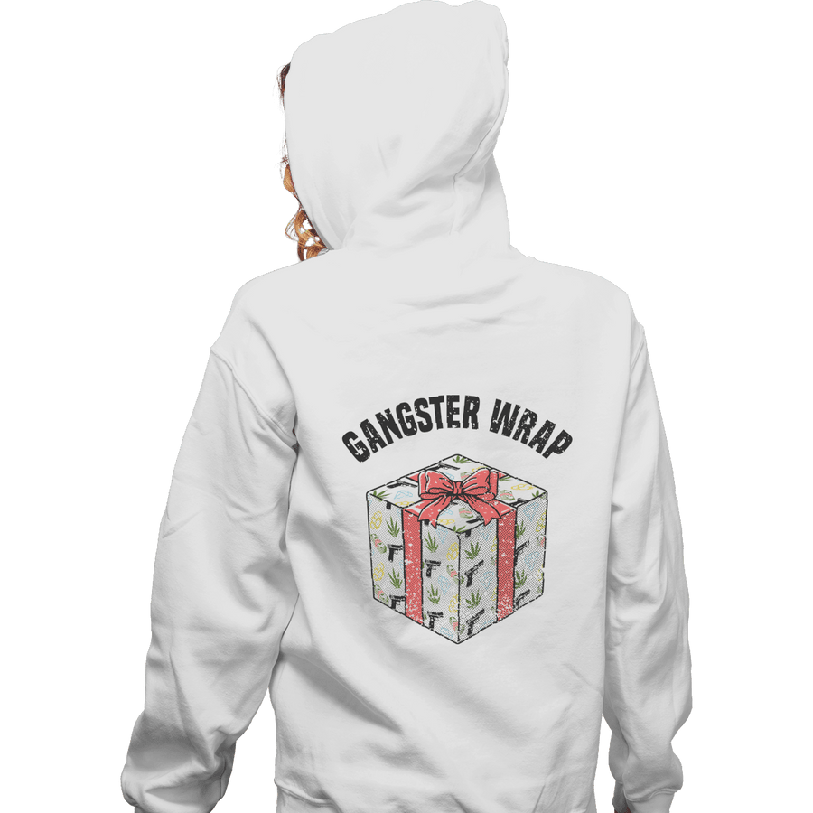 Shirts Zippered Hoodies, Unisex / Small / White Gangster Wrap