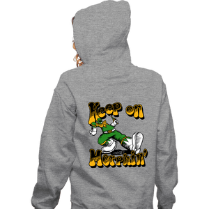 Daily_Deal_Shirts Zippered Hoodies, Unisex / Small / Sports Grey Keep On Morphin'