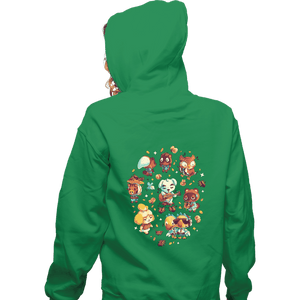 Secret_Shirts Zippered Hoodies, Unisex / Small / Irish Green Here On Tarantula Island