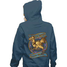 Load image into Gallery viewer, Last_Chance_Shirts Zippered Hoodies, Unisex / Small / Indigo Blue Chocobo Racer
