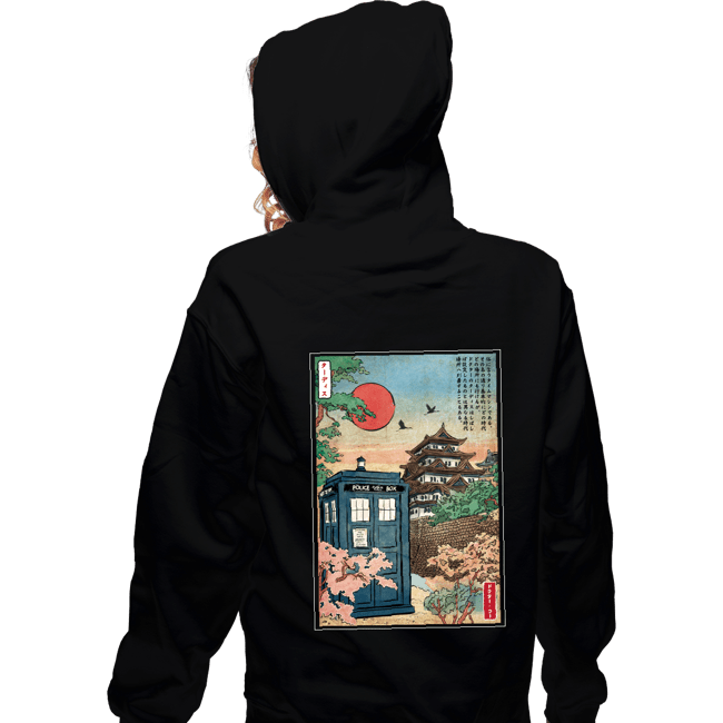 Daily_Deal_Shirts Zippered Hoodies, Unisex / Small / Black The Tardis In Japan