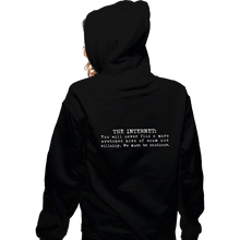 Load image into Gallery viewer, Secret_Shirts Zippered Hoodies, Unisex / Small / Black The Internet
