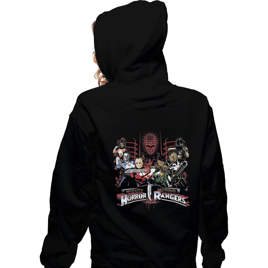 Shirts Zippered Hoodies, Unisex / Small / Black Mighty Morbid Horror Rangers