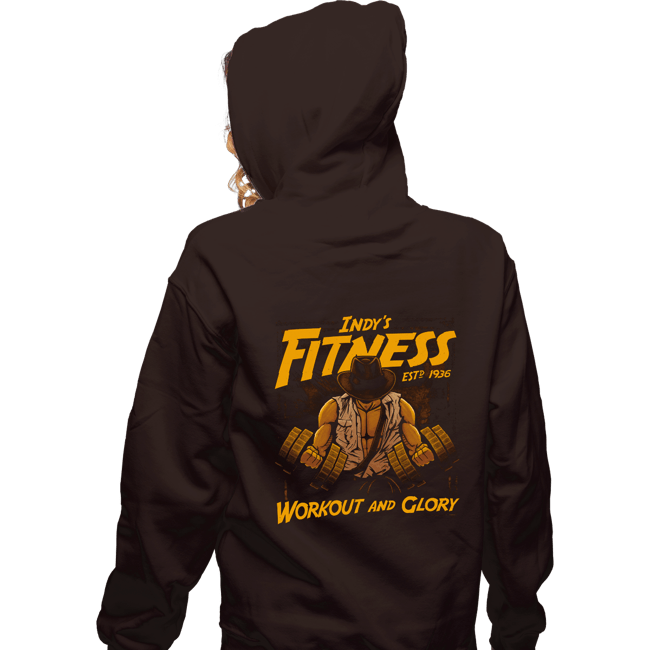 Daily_Deal_Shirts Zippered Hoodies, Unisex / Small / Dark Chocolate Workout And Glory
