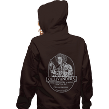 Load image into Gallery viewer, Secret_Shirts Zippered Hoodies, Unisex / Small / Dark Chocolate Ollivander&#39;s Fine Wands
