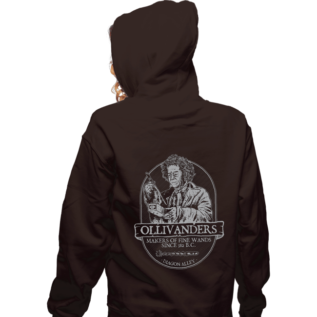 Secret_Shirts Zippered Hoodies, Unisex / Small / Dark Chocolate Ollivander's Fine Wands