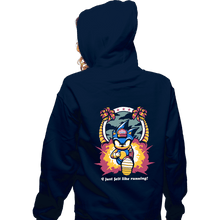 Load image into Gallery viewer, Daily_Deal_Shirts Zippered Hoodies, Unisex / Small / Navy Run Hedgehog Run
