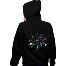 Load image into Gallery viewer, Secret_Shirts Zippered Hoodies, Unisex / Small / Black Batwick Tee

