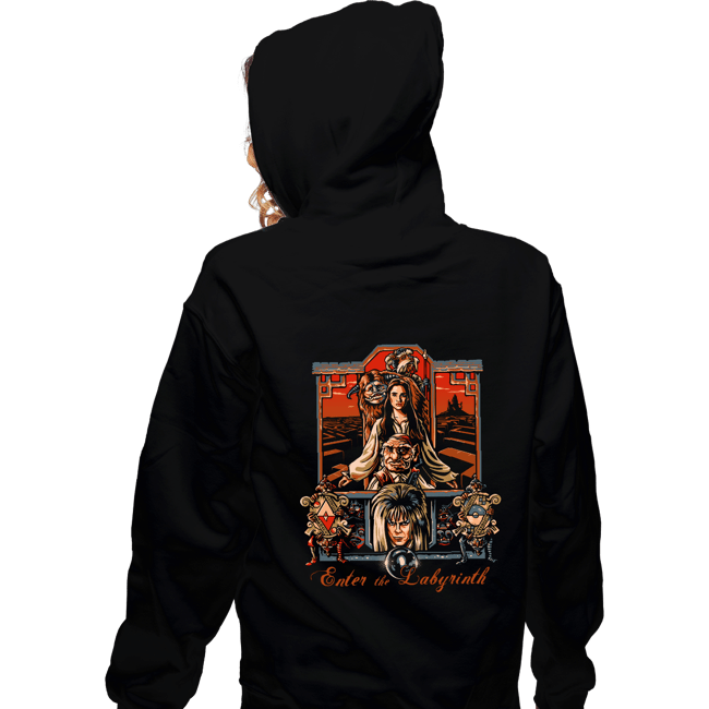 Daily_Deal_Shirts Zippered Hoodies, Unisex / Small / Black Enter The Labyrinth 80s