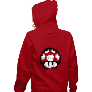 Shirts Zippered Hoodies, Unisex / Small / Red Mushroom Spray