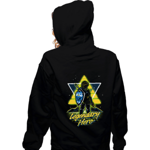 Shirts Zippered Hoodies, Unisex / Small / Black Retro Legendary Hero