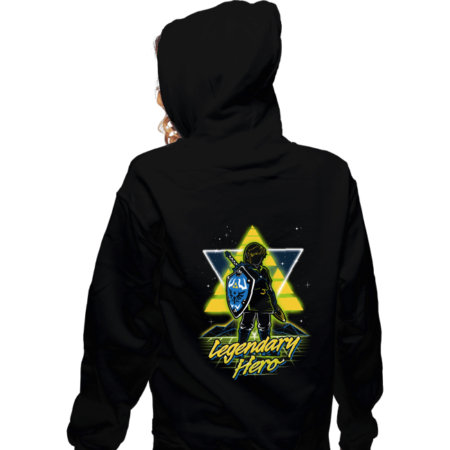 Shirts Zippered Hoodies, Unisex / Small / Black Retro Legendary Hero