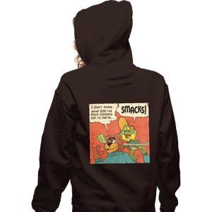Secret_Shirts Zippered Hoodies, Unisex / Small / Dark Chocolate DigEm Frog