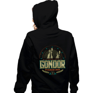 Daily_Deal_Shirts Zippered Hoodies, Unisex / Small / Black Gondor Beer