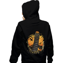 Load image into Gallery viewer, Daily_Deal_Shirts Zippered Hoodies, Unisex / Small / Black Leaning Dark Tower
