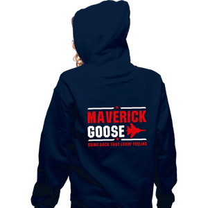 Shirts Zippered Hoodies, Unisex / Small / Navy Maverick And Goose