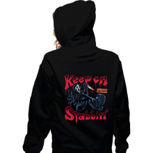 Load image into Gallery viewer, Secret_Shirts Zippered Hoodies, Unisex / Small / Black Keep On Stabbin&#39; Ghost

