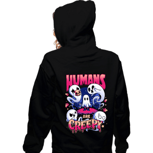Daily_Deal_Shirts Zippered Hoodies, Unisex / Small / Black Ghost View Of Humanity
