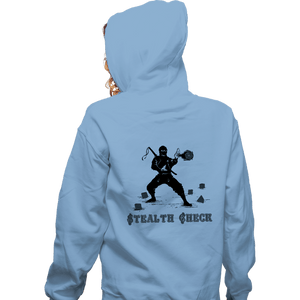 Secret_Shirts Zippered Hoodies, Unisex / Small / Royal Blue Stealth Check