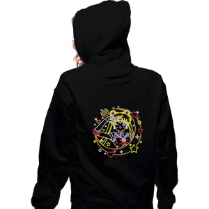 Shirts Zippered Hoodies, Unisex / Small / Black Sailor Neon