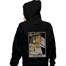 Load image into Gallery viewer, Daily_Deal_Shirts Zippered Hoodies, Unisex / Small / Black The Princess Vintage Tarot
