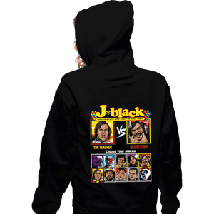 Daily_Deal_Shirts Zippered Hoodies, Unisex / Small / Black Jack Black Fighter