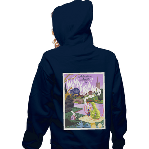 Shirts Zippered Hoodies, Unisex / Small / Navy Adventure Awaits In Wonderland